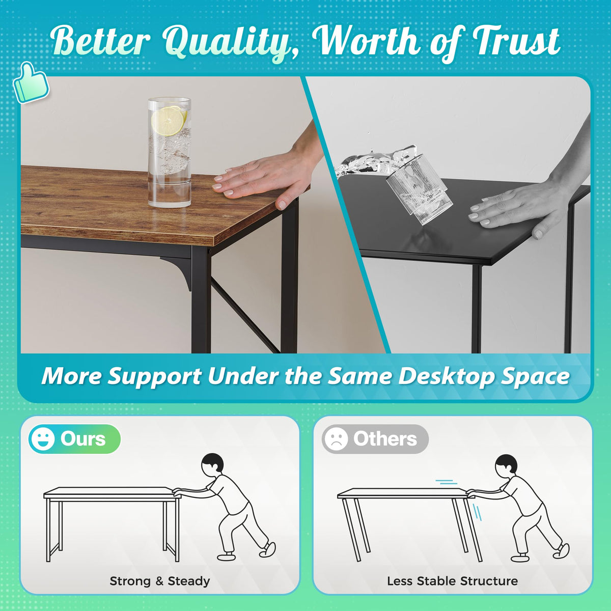 Computer Desk with Fabric Storage Bag 140cm Rustic Brown